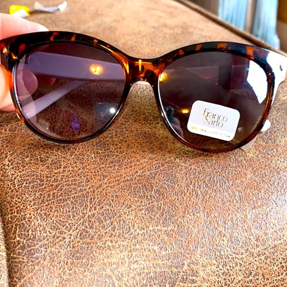 Leopard frame glasses NWT womens 100% UVA & UVB Protection Franco Sarto - Picture 6 of 16